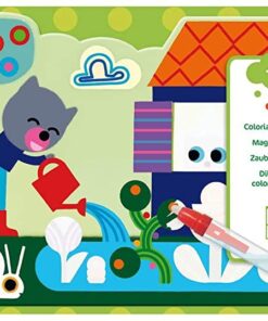 DJECO vandeniu spalvinama knygelė "Magiškas sodas"