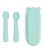 FeedieFork SpoonSet Mint topdownwithcase 700x