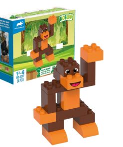 Biobuddi ekologiškos kaladėlės konstruktorius - Gyvūnų planeta - beždžionė