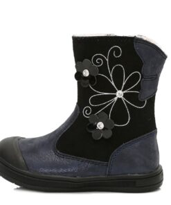 Ponte20 Juodi batai su pašiltinimu  22-27 d. DA031344. Batai vaikams. Tvirtas užkulnis