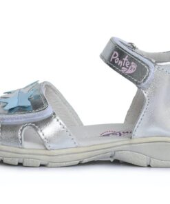 Ponte20 Sidabrinės basutės 22-27 d. DA051737A. Batai vaikams. Tvirtas užkulnis