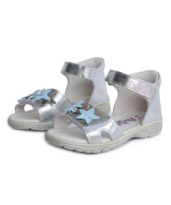 Ponte20 Sidabrinės basutės 22-27 d. DA051737A. Batai vaikams. Tvirtas užkulnis