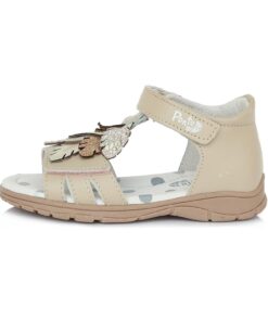 Ponte20 Kreminės basutės 22-27d. DA051659. Batai vaikams. Tvirtas užkulnis