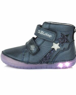 batukai vaikams D.D.Step (Vengrija)  Mėlyni LED batai 31-36 d. A050288L