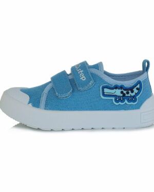 batukai vaikams D.D.Step (Vengrija)  Šviesiai mėlyni canvas batai 22-25 d. CSB449