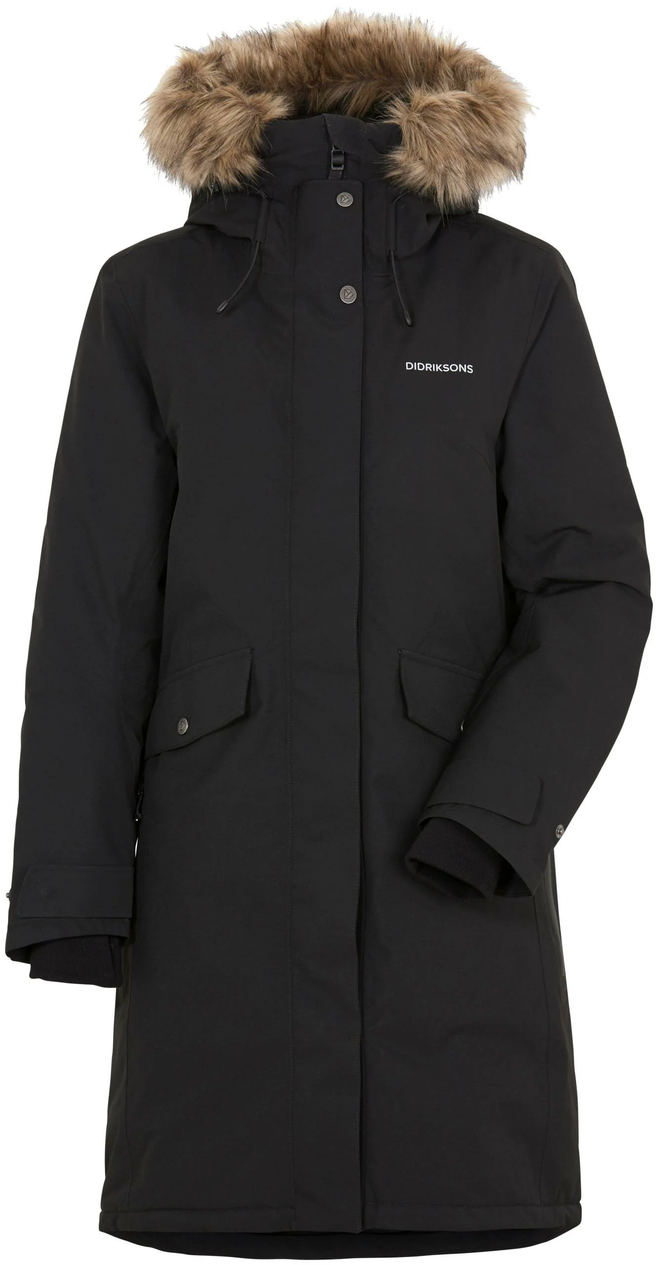 Didriksons neperšlampanti moteriška žieminė striukė ERIKA WNS PARKA 3 - Black (yra vietoje) - Image 2