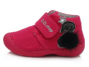 batukai vaikams D.D.Step (Vengrija)  Rožiniai canvas batai 19-24 d. C015235A
