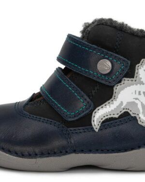 batukai vaikams D.D.Step (Vengrija)  Tamsiai mėlyni batai su pašiltinimu 20-24 d. 015188B
