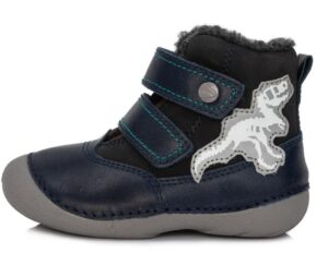 batukai vaikams D.D.Step (Vengrija)  Tamsiai mėlyni batai su pašiltinimu 20-24 d. 015188B