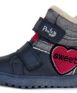 Ponte20 Mėlyni batai su pašiltinimu 28-33 d. DA061222. Batai vaikams. Tvirtas užkulnis