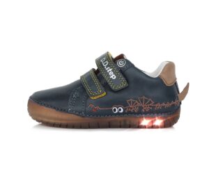 batukai vaikams D.D.Step (Vengrija)  Tamsiai mėlyni LED batai 25-30 d. S050-391M
