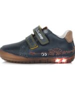 batukai vaikams D.D.Step (Vengrija)  Tamsiai mėlyni LED batai 31-36 d. S050-391L