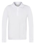 Mokyklinė Apranga   Balti POLO marškinėliai ilgomis rankovėmis 128-152 d.  1