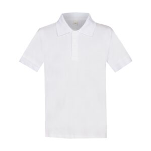 Mokyklinė Apranga   Balti POLO marškinėliai trumpomis rankovėmis 128-152 d.  1