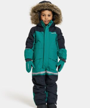 Didriksons žieminis kombinezonas - BJÄRVEN KDS COVER 2 - Petrol Green (yra vietoje) 2 bjarven kids coverall 2 504966 H07 10front2 m232 scaled