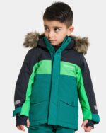 Didriksons žieminė striukė su augimo funkcija - BJÄRVEN KIDS PARKA 2 Petrol Green (išankstinis užsakymas)
