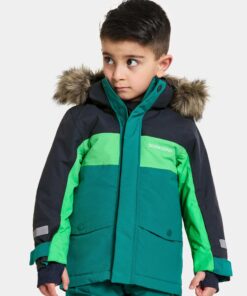 Didriksons žieminė striukė su augimo funkcija - BJÄRVEN KIDS PARKA 2 Petrol Green (išankstinis užsakymas)
