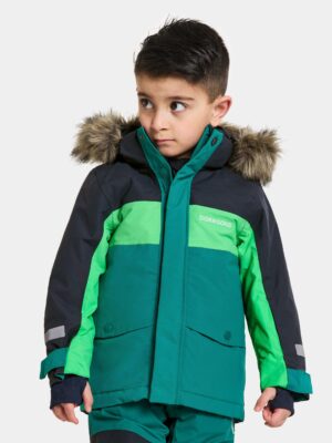 Didriksons žieminė striukė su augimo funkcija - BJÄRVEN KIDS PARKA 2 Petrol Green (išankstinis užsakymas)