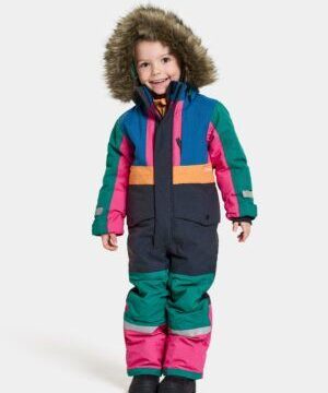 Didriksons žieminis kombinezonas - BJÖRNEN KD COV MULT2 Multi Colour Green (yra vietoje) 2 bjornen multi colour kids coverall 2 505064 B04 10front1 m232 300x400 1