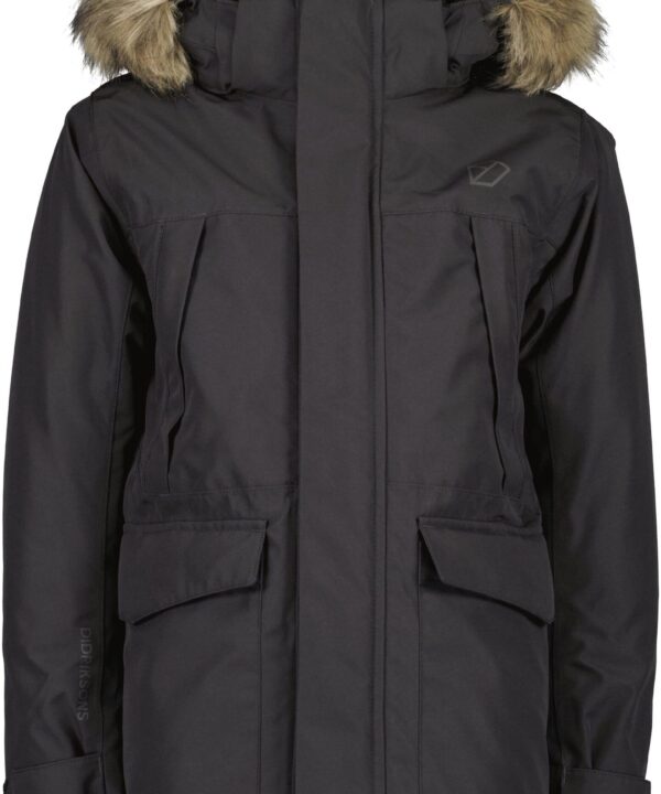 Alternative view of Didriksons žieminė striukė su augimo funkcija - Oxid Kids' Parka Black (yra vietoje)