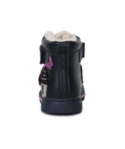 Ponte20 Mėlyni batai su dirbtinio kailio pamušalu 22-27 d. DA07-3-832B. Batai vaikams. Tvirtas užkulnis