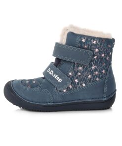 batukai vaikams D.D.Step (Vengrija)  Barefoot batai su dirbtinio kailio pamušalu 31-36 d. W063-333AL