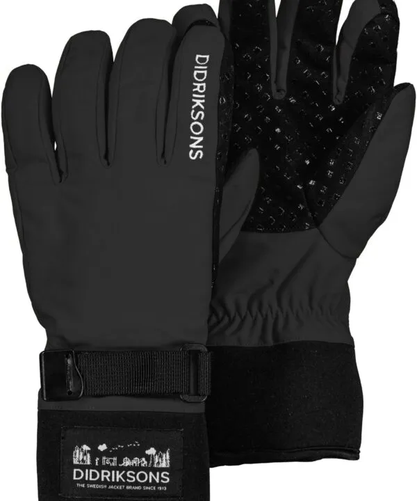Didriksons žieminės neperšlampančios pirštuotos pirštinės LOVAS FIVE FING GLOV - Black