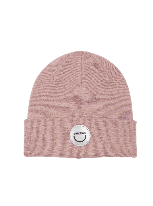 Viking žieminė vilnonė kepurė Play Wool Beanie Reflect - Dusty Pink