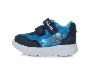 batukai vaikams D.D.Step (Vengrija)  Mėlyni LED sportiniai batai 20-25 d. F083-41304B
