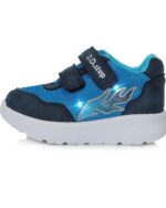 batukai vaikams D.D.Step (Vengrija)  Mėlyni LED sportiniai batai 26-31 d. F083-41304BM