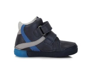 batukai vaikams D.D.Step (Vengrija)  Tamsiai mėlyni LED batai 25-30 d. A068-398M