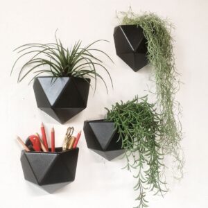 magnetinis sieninis vazonas juodas augalams piestukams kanceliarinems prekems 6 1