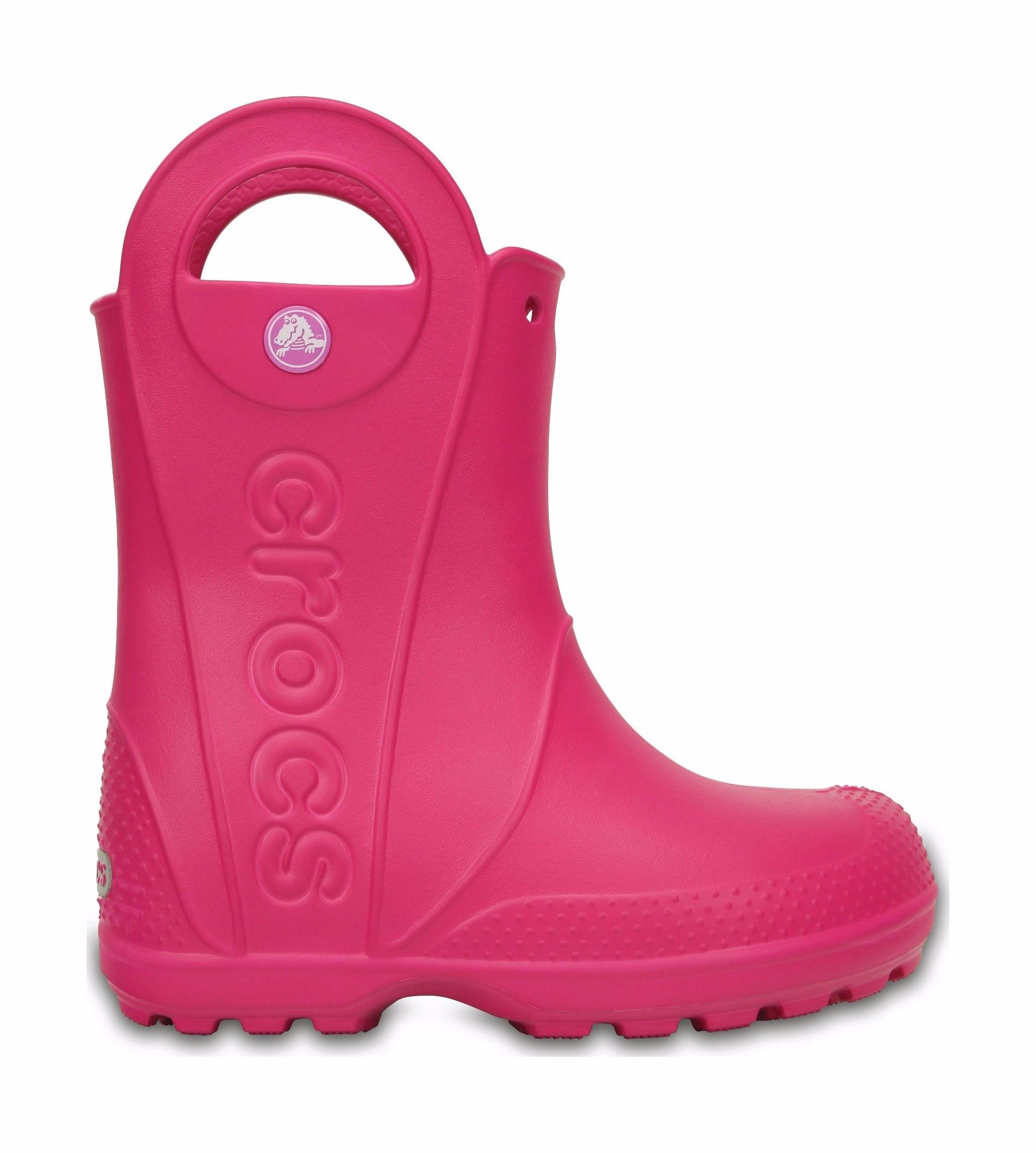Crocs Kids' Handle It Rain Boot Candy Pink vaikiški lietaus batai 3 Footwear