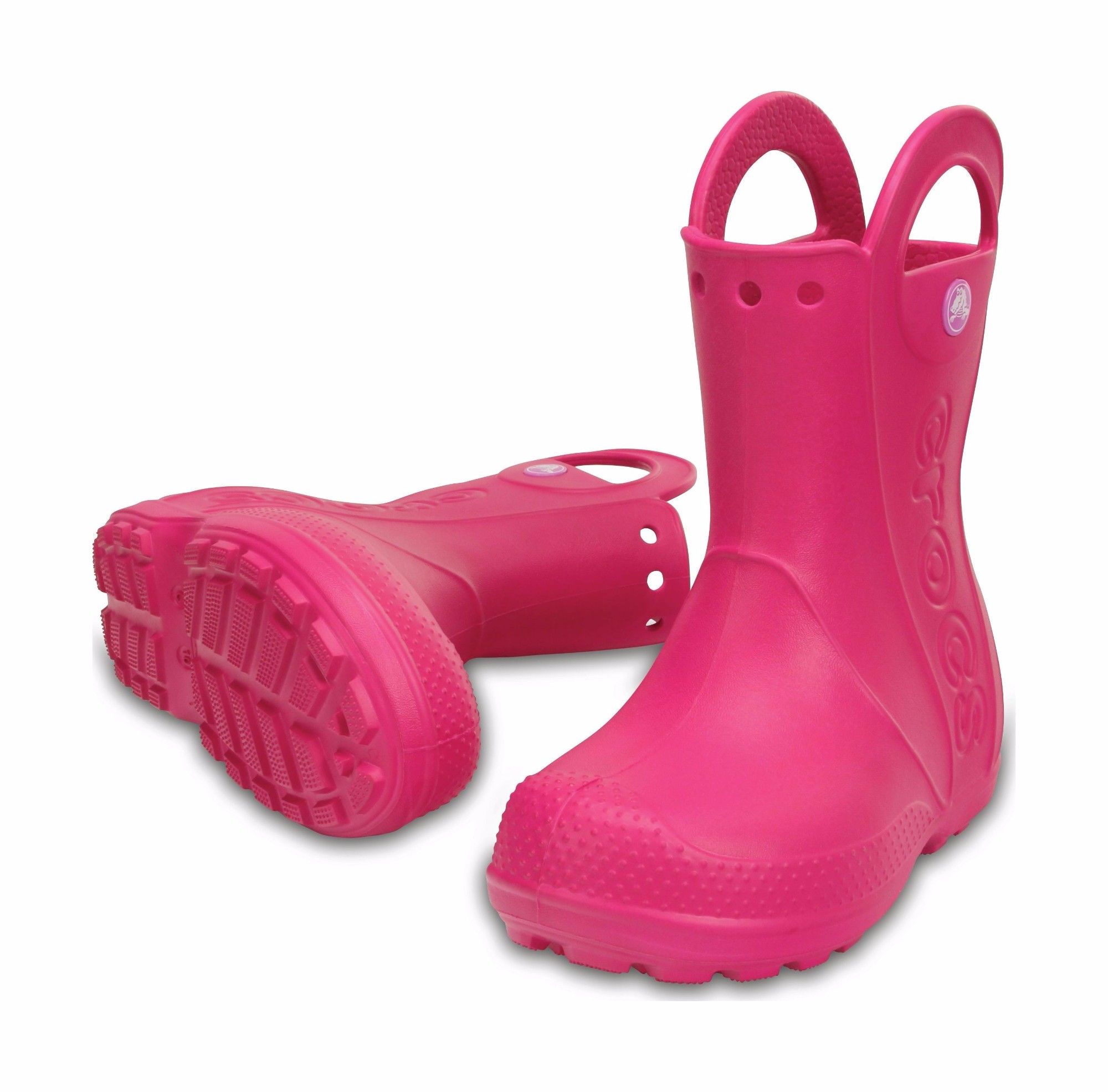 Crocs Kids' Handle It Rain Boot Candy Pink vaikiški lietaus batai 4 Boots
