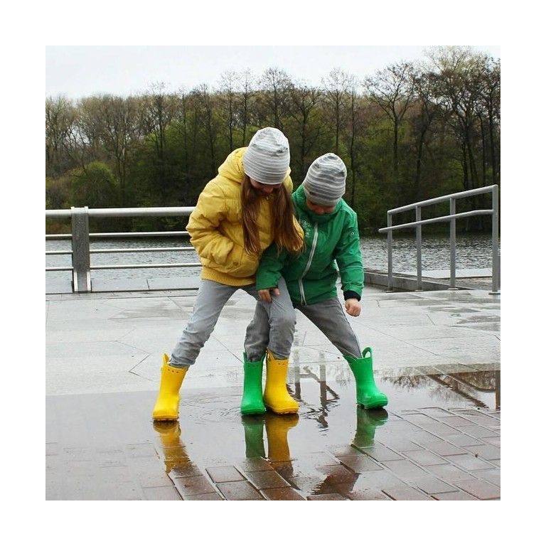 Crocs Kids' Handle It Rain Boot Grass Green vaikiški lietaus batai 9 Boots