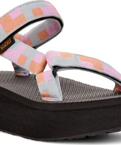 Sandals Teva FLATFORM UNIVERSAL WOMEN'S Retro Shapes Pearl Blue For Women