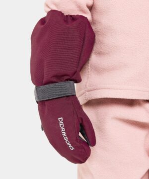 Didriksons žieminės neperšlampančios pirštinės Biggles Mitten 7 - Rusty Wine 2 biggles kids mittens 7 505032 I13 10front1 m242 scaled