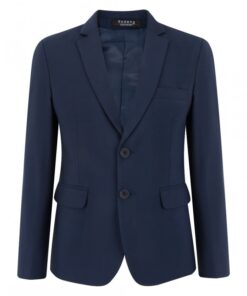 batukai vaikams Rodeng  116-152 cm klasikinis mėlynas siaurintas švarkas vaikinams į mokyklą SLIM