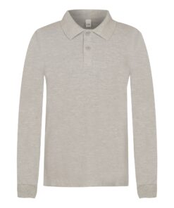 batukai vaikams   Pilki POLO marškinėliai ilgomis rankovėmis 128-152 d.