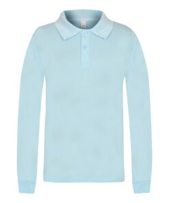 batukai vaikams   Šviesiai mėlyni POLO marškinėliai ilgomis rankovėmis 158-182 d.