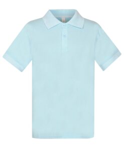 batukai vaikams   Šviesiai mėlyni POLO marškinėliai trumpomis rankovėmis 116-152 d.