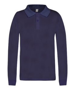 batukai vaikams   Tamsiai mėlyni POLO marškinėliai ilgomis rankovėmis 158-182 d.