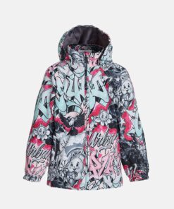 Huppa JOLY Light Gray Pattern vaikiška pavasarinė striukė