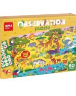 edukaciniai zaislai. Lavinamieji zaislai. Apli Kids . Pastabumo dėlionė – Savana