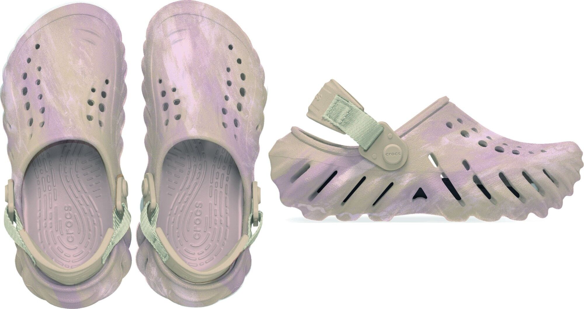 Crocs Echo Marbled Clog Kid's vaikiškos klumpės 3 Footwear