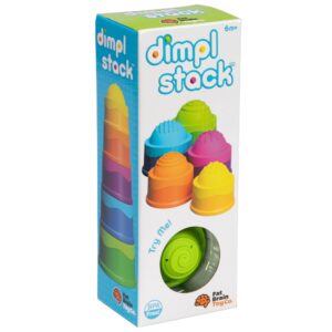 edukaciniai zaislai. Lavinamieji zaislai. FatBrainToys . Sensorinis žaislas „Dimpl Stack“