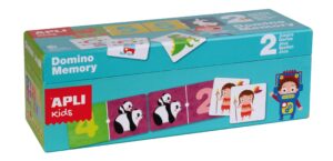 edukaciniai zaislai. Lavinamieji zaislai. Apli Kids . Apli Kids 2 viename žaidimai: DOMINO ir ATSIMINK