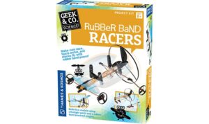 edukaciniai zaislai. Lavinamieji zaislai. KOSMOS . Geek&Co mokslinis rinkinys Rubber Band Racers