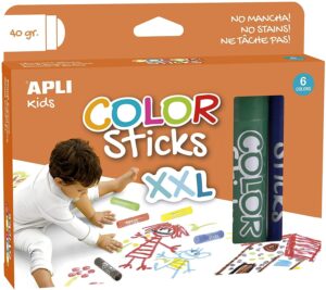 edukaciniai zaislai. Lavinamieji zaislai. Apli Kids . Apli Kids XXL dažų pastelės (6 spalvos)