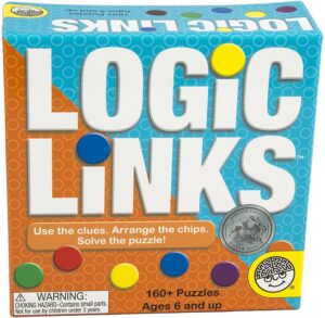 edukaciniai zaislai. Lavinamieji zaislai. Mindware . Kritinio mąstymo žaidimas „Logic Links”